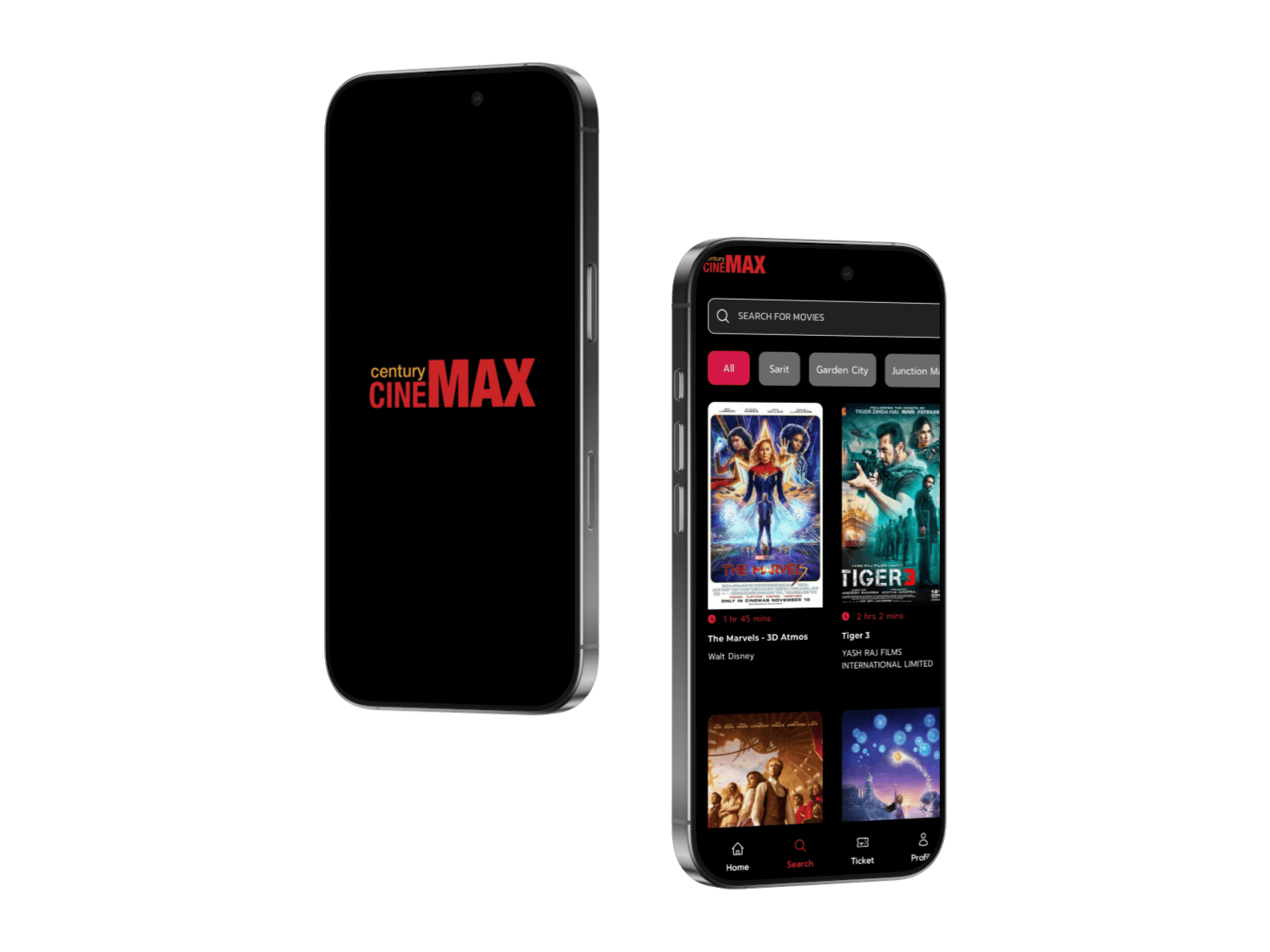Century Cinemax phone interface
