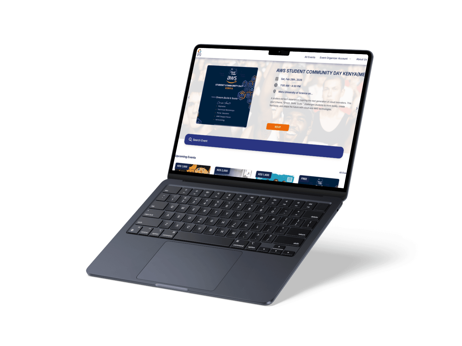 GiG laptop dashboard preview