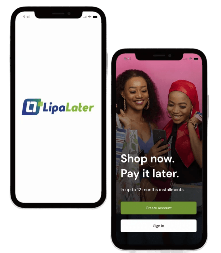 LipaLater mobile app screens